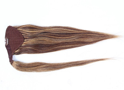 

Krome P4/10 Wrap Around Ponytail 50 Grams Remy Bleached Stitched Human Extensions 12 Inches Hair Extension