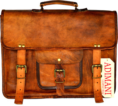 

ADIMANI 14 inch Laptop Messenger Bag(Brown), Tan207