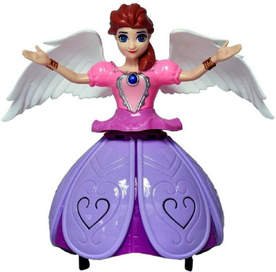 

vepson Princess Dancing Doll Rotating Angel Girl Flashing Lights Music Gift Toy(Multicolor)