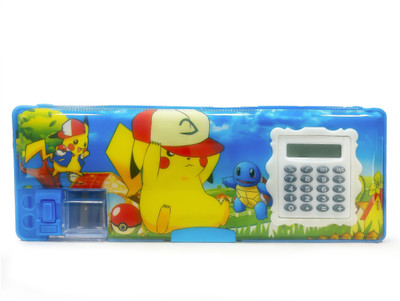 

Maurya Pustak Bhawan Magnetic Calculator Box Standard Pikachu na Art Artificial Leather Pencil Box(Set of 1, Blue)