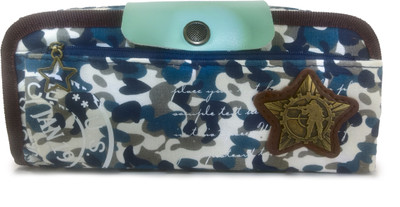 

Maurya Pustak Bhawan US Army Pencil Pouch Blue na Art Artificial Leather Pencil Box(Set of 1, Blue)