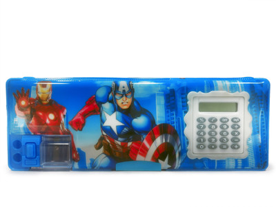

Maurya Pustak Bhawan Magnetic Calculator Box Standard Avengers na Art Artificial Leather Pencil Box(Set of 1, Blue)