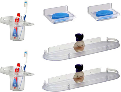 

Masterfit Acrylic Wall Shelf(Number of Shelves - 6, Clear)