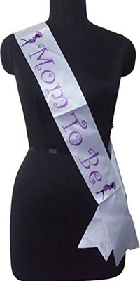

PARTY PROPZ MOM TO BE DECORATION / MOM TO BE PREMIUM QUALITY SATIN SASH / MOM TO BE SASH PARTY SUPPLIES