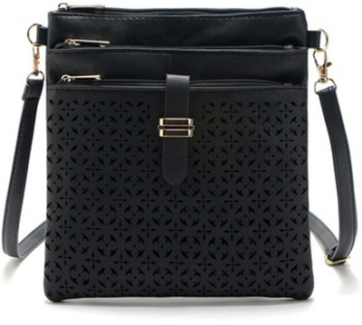 

Clublane Women Black Leatherette Sling Bag