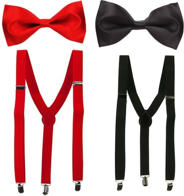 

BnB Y- Back Suspenders for Men(Red, Black)