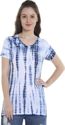 CAMPUS SUTRA Casual Half Sleeve Solid Women Blue Top