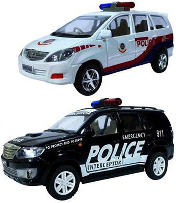 

CENTY Police Interceptor Pack of 2 cars(White, Black), Black;white