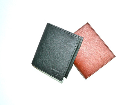 

FULTEN Men Black, Brown Artificial Leather Wallet(5 Card Slots)