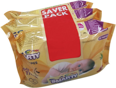 

Smarty Twomax Saver Combo pack of 30 Pcs wet wipe 3 pack …(3 Pieces)