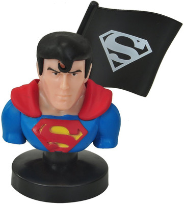 

24x7eMall Superman Bust 3 Inches X 3 Inches Superhero With Base Stand And Flag(Multicolor)