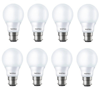 

Wipro 3 W Standard B22 LED Bulb(White, Pack of 08)