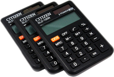 

Citizen |Pack of 3| SLD-100N Stealodeal |Pack of 3| SLD-100N Basic Calculator(8 Digit)