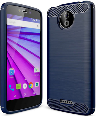 Golden Sand Back Cover for Motorola Moto C Plus(Blue, Shock Proof)