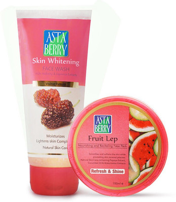 

Astaberry 1 Skin Whitening face Wash & 1 Fruit Lep Combo(Set of 2)