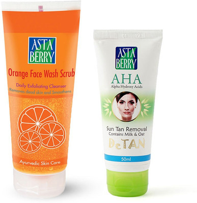 

Astaberry 1 Orange Face Wash & 1 Aha Detan Pack Combo(Set of 2)