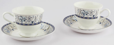 

Swagger designer bone china cup and saucer Bone China(Multicolor, Pack of 12)