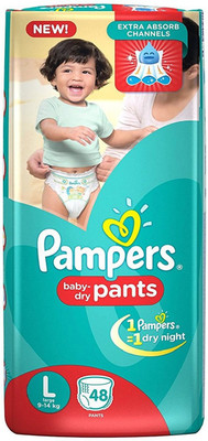 

Pampers New Large Size Diapers Pants (48 Count) - L(48 Pieces)