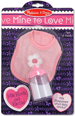 

Melissa & Doug Mine to Love - Milk Bottle and Bib Set(Multicolor)