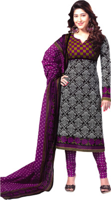 Reya Poly Crepe Paisley Salwar Suit Material(Unstitched)