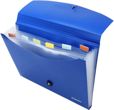 

TRANBO Polypropelene 7 Pocket Expanding File Folder A4/Letter Size(Set Of 1, Blue)