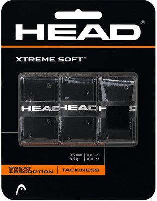 

Head Extreme Soft Overgrip (3 Pcs)-Black Extra Tacky Grip(Black, Pack of 3)