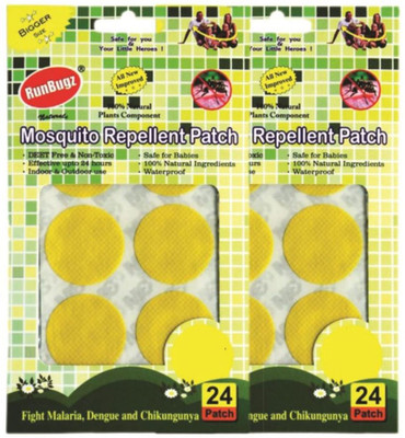

Runbugz moaquito Repellent Patch 24 Yellow(Pack of 2)