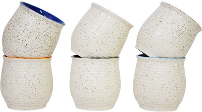 

Gallery99 Handcrafted Multicolored Artistic Ceramic Kullad Mugs ( Set of 6 ) Ceramic(Multicolor, Pack of 6)