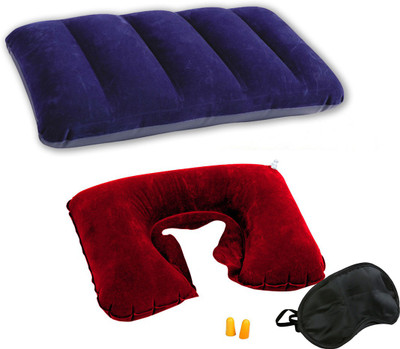 

Sphiron Travel Freak Smart Travel Essentials Neck Pillow & Eye Shade(Red, Black), Black;red