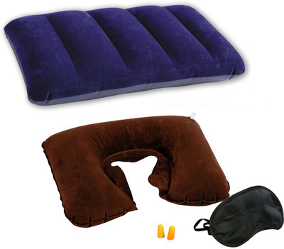 

Sphiron Travel Freak Smart Travel Essentials Neck Pillow & Eye Shade(Brown, Black), Black;brown