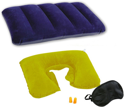 

Sphiron Travel Freak Smart Travel Essentials Neck Pillow & Eye Shade(Yellow, Black), Black;yellow