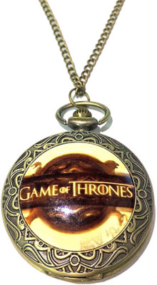 

24x7eMall GAME OF THRONES Limited Edition PREMIUM PENDANT antique finish bronze Pocket Watch Chain