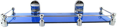 

RoyaL Indian Craft Queen Bracket 18 by 5 INCH Marvelous Blue Glass Wall Shelf(Number of Shelves - 1, Blue)