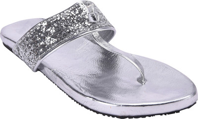 La Boemo Women Silver Flats