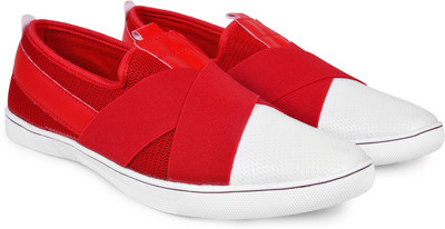 

Andrew Scott Men's Red Slip On Sneakers For Men(Red, White