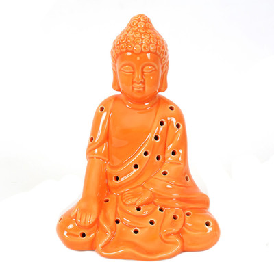 

@home Buddha Decorative Showpiece - 19.7 cm(Terracotta, Orange)