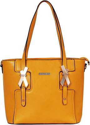 

AZEEZ Girls Casual Yellow PU Hand-held Bag