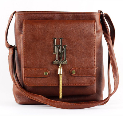 

Ramposh Women Casual Brown Rexine Sling Bag