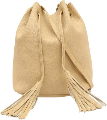 

Pepgirls Girls Casual Beige Leatherette Sling Bag
