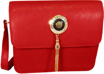 

Chalissa Girls Casual Maroon PU Sling Bag