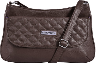 

Fantosy Women Casual Brown Leatherette Sling Bag