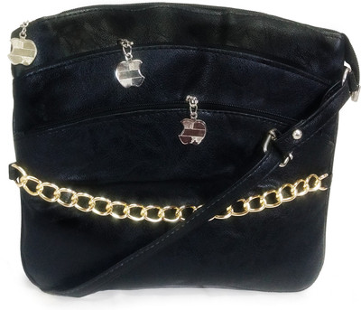 

Chalissa Girls Casual Black PU Sling Bag