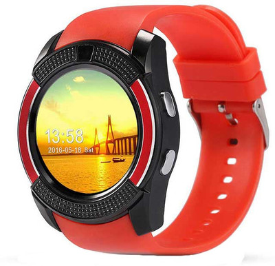 

Technomart Sport Pedometer, Step motion meter, Calories calculation, Sports mileage records, Sedentary remind, Sleep monitoring, Remote photos for Smart Phone Red Smartwatch(Red Strap Adjustable)