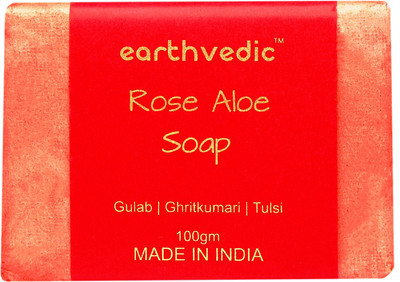 

Earthvedic Rose Aloevera Soap(100 g)