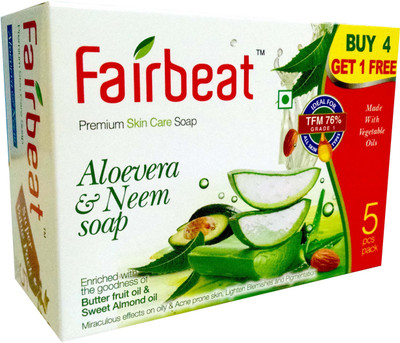 Fairbeat Fairbeat Aloevera & Neem Soap(375 g, Pack of 5)