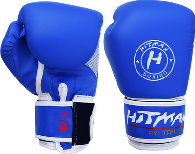 

Hitman FORCE Blue Boxing Gloves (L, Blue), Black;blue
