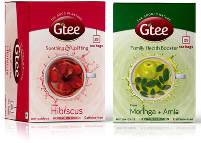 

GTEE GTEE Hibiscus Tea Bags & Moringa Tea Bags (25 Tea bags X 2PACKS) Hibiscus Herbal Infusion Bags Box(50 Bags)