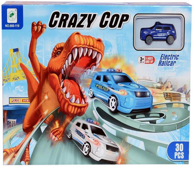 

RIANZ All New Dinosaur Attack Crazy Cop Cars Play set for kids 45pcs(Cars)