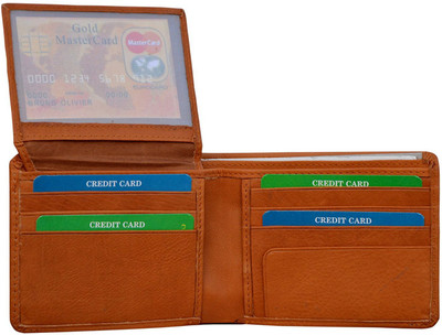 

Everyday Desire Men Tan Genuine Leather Wallet(10 Card Slots)