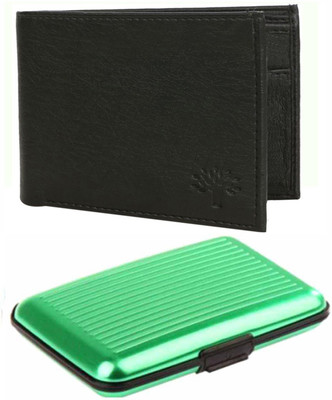 

SOI Men Black, Green Artificial Leather Wallet(5 Card Slots)